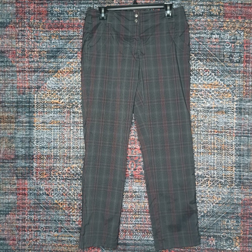 Slazenger women gray black red golf pants 6x30 EUC